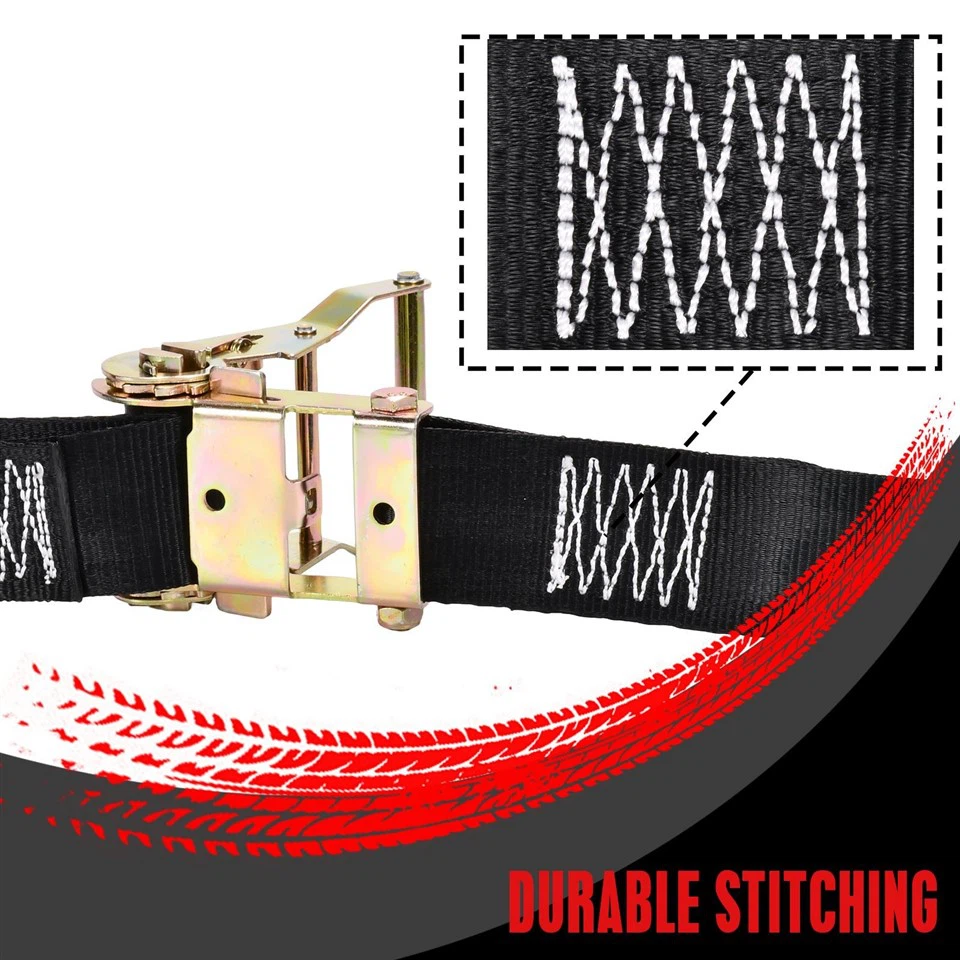 50mm High-quality Ratchet Tie-down Strap With Rubber-coated S Hook factory