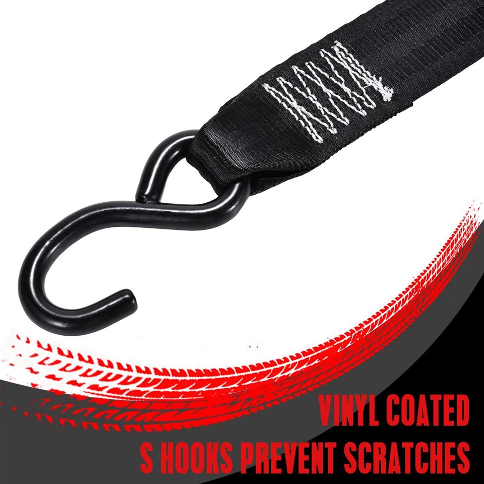 50mm High-quality Ratchet Tie-down Strap With Rubber-coated S Hook best