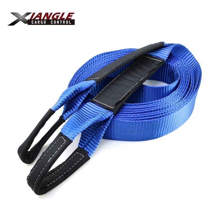 3'' X 30 Ft Tow Strap, Heavy Duty With 30,000lb Capacity-Emergency Towing Rope For Recovery Vehicles (Blue)